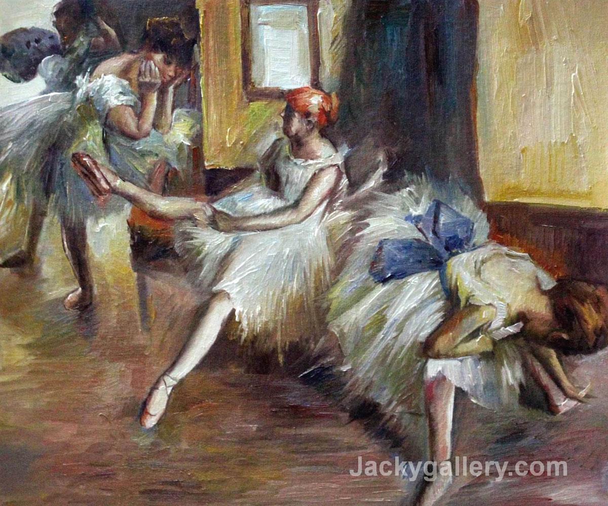 Ballet Rehersal (detail) by Edgar Degas paintings reproduction